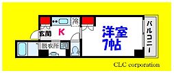 ステーションタワー浦安 1Kの間取図画像
