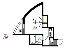 信明ビル ワンルームの間取図画像