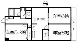 中銀新葛西マンシオン 3DKの間取図画像