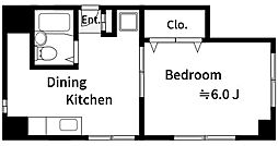佐々木ビル 4階1DKの間取り