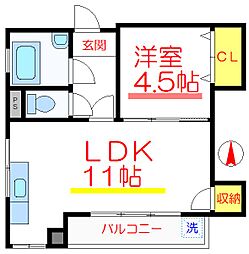 間取図画像 1LDK