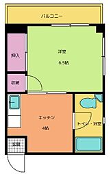 第1福島マンション 1Kの間取図画像