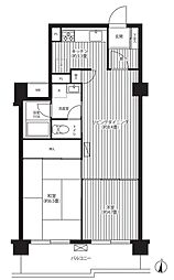 パレッヂ新小岩 2LDKの間取図画像