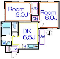 サンフラッツ 2階/-