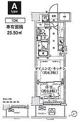 スパシエ千住大橋 1DKの間取図画像
