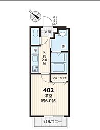 ソラーナ 1Kの間取図画像
