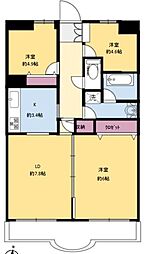ルミエール西綾瀬 3LDKの間取図画像