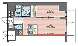 プレジオ西新井 1LDKの間取図画像
