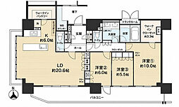 グランリビオ芝大門 3LDKの間取図画像