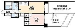 クリオ恵比寿弐番館 1LDKの間取図画像