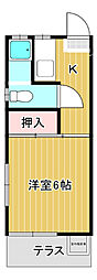 サンハイツ 1Kの間取図画像