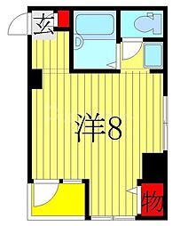 フラッツ・シゲ ワンルームの間取図画像