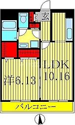 プリマヴェーラ 2階1LDKの間取り