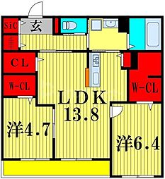 間取図画像 2LDK