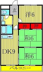 ロイヤル南柏 3DKの間取図画像