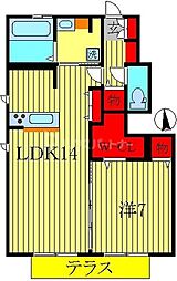 セジュール5 1LDKの間取図画像