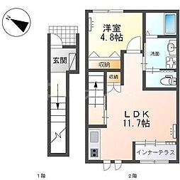 プレジール柏の葉 1LDKの間取図画像