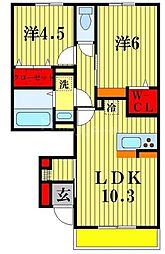 アセットK 2LDKの間取図画像