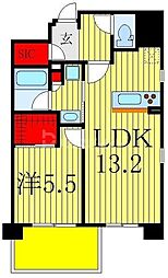 ベルヴュコート柏 1LDKの間取図画像