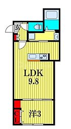 KLEIS我孫子 1LDKの間取図画像