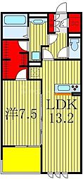 リシェス2 1LDKの間取図画像