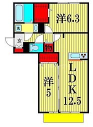 GraceCourt 2LDKの間取図画像