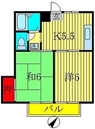 メゾン・ヤマリ 2Kの間取図画像