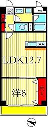 ハイム・ヤツ 1LDKの間取図画像