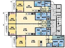 メゾン・ドゥ・アッシュ柏の葉 1LDKの間取図画像
