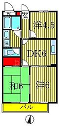 ロイヤルクレスト初石 3DKの間取図画像