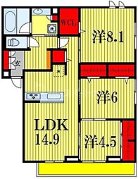 セレーノ・フォレ 3LDKの間取図画像