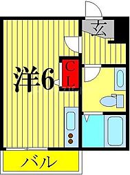 PreciousEarth逆井 ワンルームの間取図画像