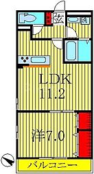 リブリ・シェーヌ 1LDKの間取図画像
