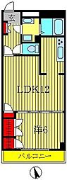 アスティオス亜梨 1LDKの間取図画像