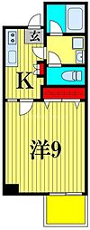 ヴィラ・南柏2 1Kの間取図画像