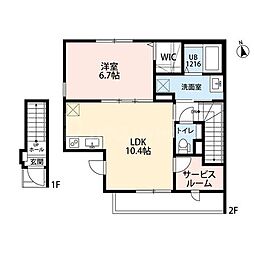 Amour Valle Fiume 1LDKの間取図画像