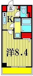 Kレジデンス柏 1Kの間取図画像