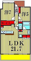 ザ・フォレストレジデンスフロントリーフ 2LDKの間取図画像