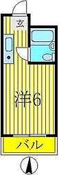 ジュネパレス柏第28 ワンルームの間取図画像