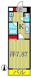 オアゾ桜台 1Kの間取図画像