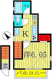 ミニフラット17 1Kの間取図画像