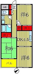 ロイヤルハイツ 3DKの間取図画像