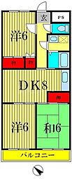 渋谷ビル 3DKの間取図画像