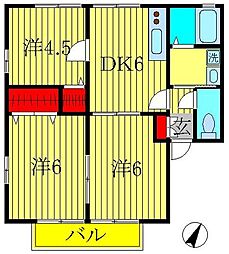 ラミエ・フィーユ 3DKの間取図画像