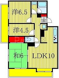 トーヨー柏ハイム 3LDKの間取図画像