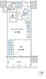 パークシティ柏の葉キャンパスザ・ゲートタワーウエスト 1DKの間取図画像