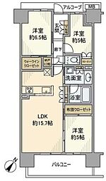 オハナ柏たなかパークフロント 3LDKの間取図画像