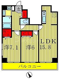 エルピス 2LDKの間取図画像