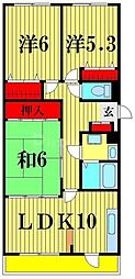 メゾングランディール 3LDKの間取図画像