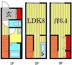 MOK-TERRACE新松戸 1LDKの間取図画像